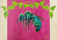 Green Sweat Bee, Original Painting