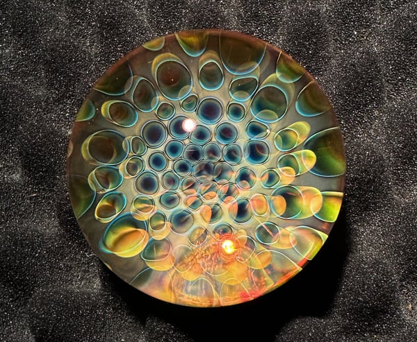 Image of Honeycomb Marble With Pinwheel Bands