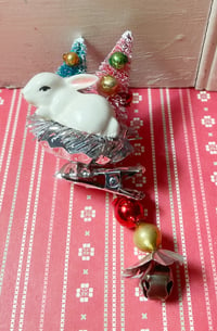 Vintage Snow Bunny Christmas Clip Ornament