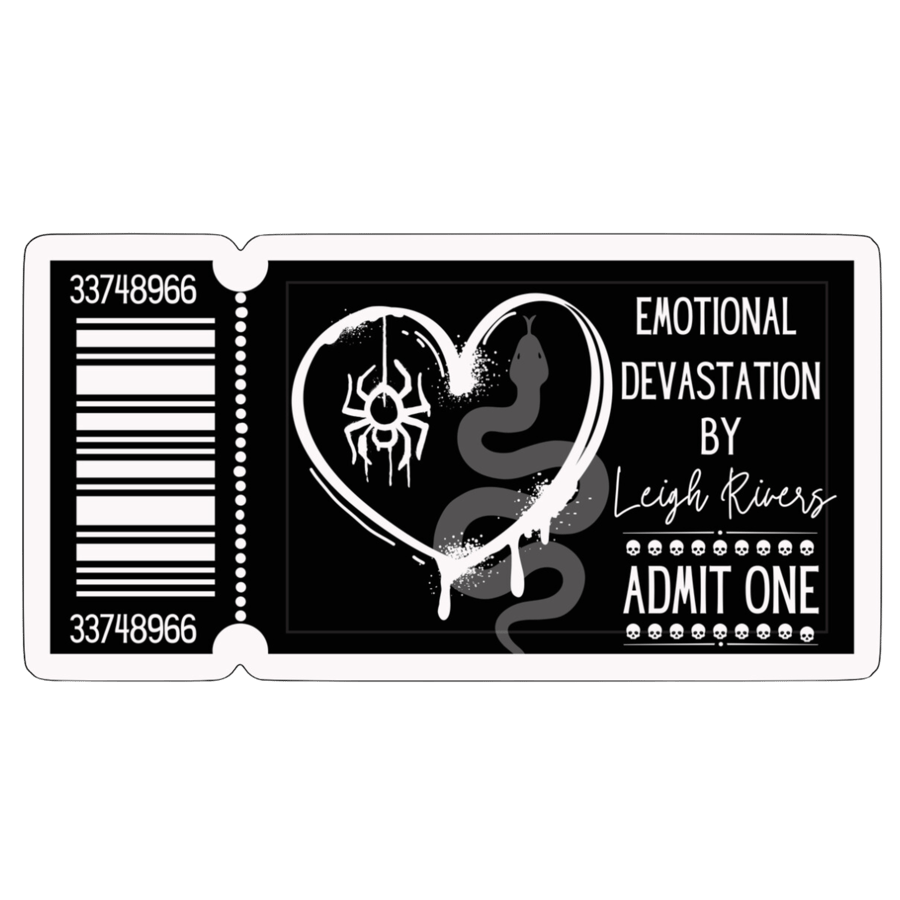 Image of Officially licensed Leigh River's ticket for emotional devastation sticker 