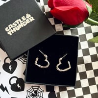 Image 2 of MORGAN - Heart Hoop Earrings
