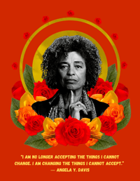 Angela Davis Collage Art Print