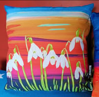 Snowdrops cushion 