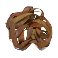 Image 2 of 1PC. LIONS MANE 42" hand dyed wrist wrap bracelet silk ribbon by COLOR KISSED SILK