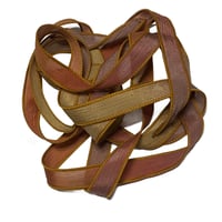 Image 3 of 1PC. LIONS MANE 42" hand dyed wrist wrap bracelet silk ribbon by COLOR KISSED SILK