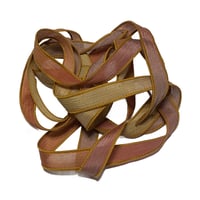Image 4 of 1PC. LIONS MANE 42" hand dyed wrist wrap bracelet silk ribbon by COLOR KISSED SILK