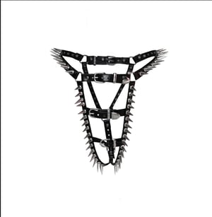 Image of MADE TO ORDER - Heavy Metal Spiked Harness Panty (Size XS - XL)