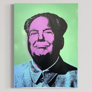 Image of Mao Trump - Purple w/ Green Background