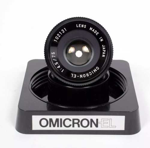 Image of NOS Omicron EL 75mm F4.5 Enlarger Lens for 6X6 negatives in case/box #4015