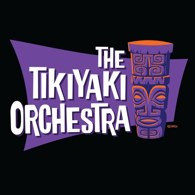 Image of Tikiyaki Orchestra "Tropika  Vinyl and  Ringer T-shirt Bundle - custom SHAG logo