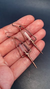 Image 4 of Hawthorn & Colombian Clear Quartz Earrings