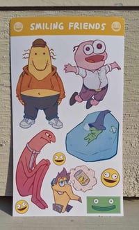 Image 2 of Smiling Friends Sticker Sheet