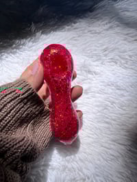 Image 5 of Red Glitter Glass Pipe