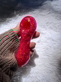 Image 6 of Red Glitter Glass Pipe
