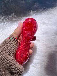 Image 10 of Red Glitter Glass Pipe