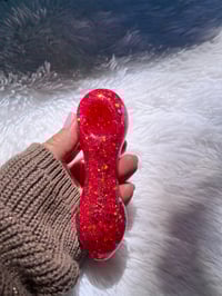 Image 14 of Red Glitter Glass Pipe