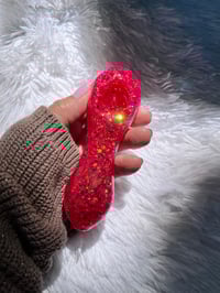 Image 17 of Red Glitter Glass Pipe