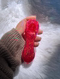 Image 18 of Red Glitter Glass Pipe