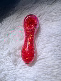 Image 19 of Red Glitter Glass Pipe