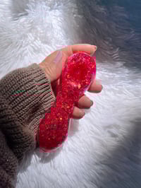 Image 20 of Red Glitter Glass Pipe