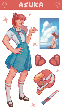 Image 1 of Asuka Sticker Sheet