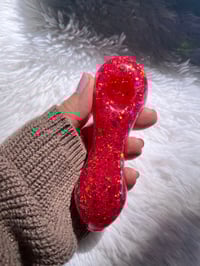 Image 21 of Red Glitter Glass Pipe