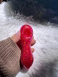 Image 22 of Red Glitter Glass Pipe
