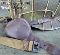 Image 10 of WWII M2 Airborne Helmet 55st PIB D-bale Front Seam Paratrooper Liner Southern France