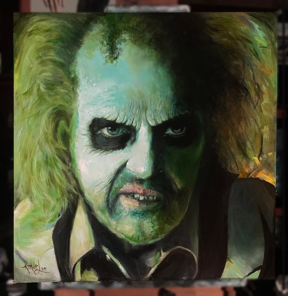 Image of "Beetlejuice" Original oil painting