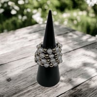 White Jade & Gold Hematite