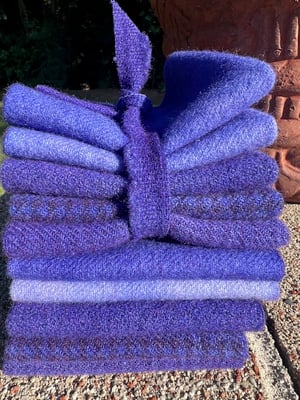 Image of Periwinkle Hand Dyed Wool Bundles