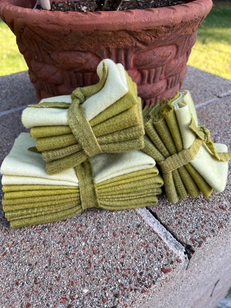 Image of Vintage Pear Hand Dyed Wool Bundles - Two Sizes