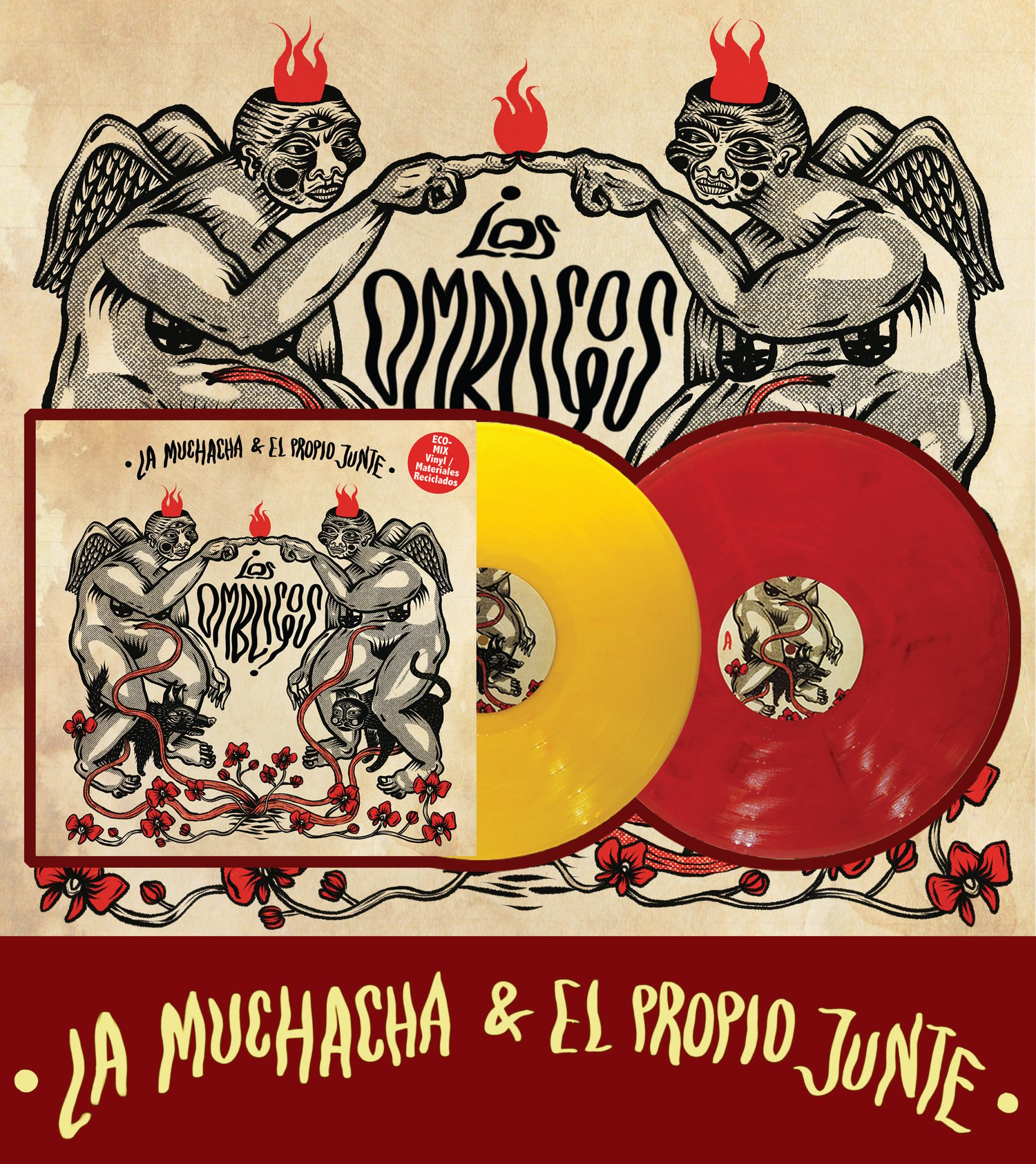 Image of La Muchacha & El Propio Junte - (12") - "Los Ombligos" - w/Download Card /Eco-Wax & Recycled Jacket!