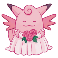 Image 1 of Clefable Dress Keychain