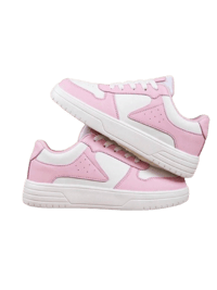 WOMENS PINK/WHITE COURT TRAINERS