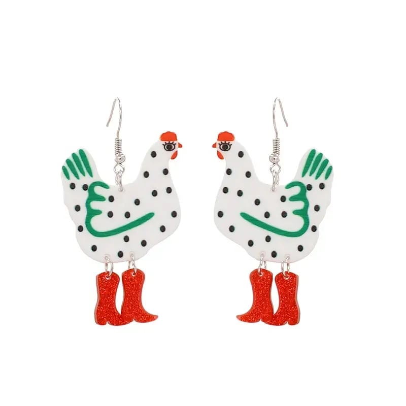 Image of Chicken acrylic earrings 🐓