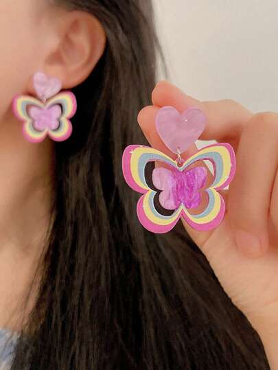 Image of Butterfly acrylic earrings 🦋