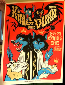 Image of King Dunn 8/29/24 gigposter SIGNED by band