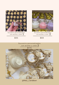 Souvenirs Personalizados con aroma y color 1-3