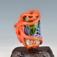 Image 2 of XXXXL. Red Coral Kraken and it's Secret Garden - Flamework Glass Sculpture