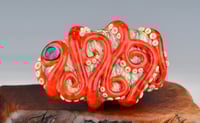 Image 4 of XXXL. Hot Orange Red-Spot 3D Octopus - Flamework Glass Sculpture