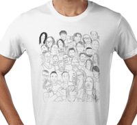 Image 1 of The one with the authors - tee shirt