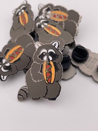 Image 2 of Hot Dog Raccoon Pin