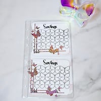 Image 9 of A6 Butterfly Savings Triple Pocket Cash Envelope