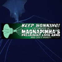 KEEP HONKING Magnapinna bumper sticker