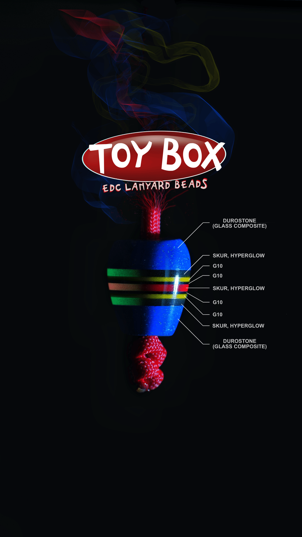 Toy Box EDC lanyard beads (GLOW)