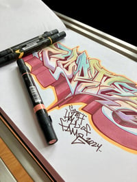 Image 3 of Original Art, "GHOF 1" Freestyle Blackbook Piece 