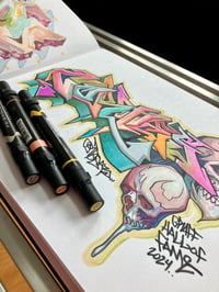 Image 3 of Original Art, "GHOF 3" Freestyle Blackbook Piece 