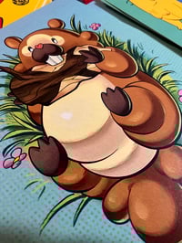 Image 1 of 5x5in Chonky Bidoof Print