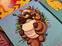 Image 2 of 5x5in Chonky Bidoof Print